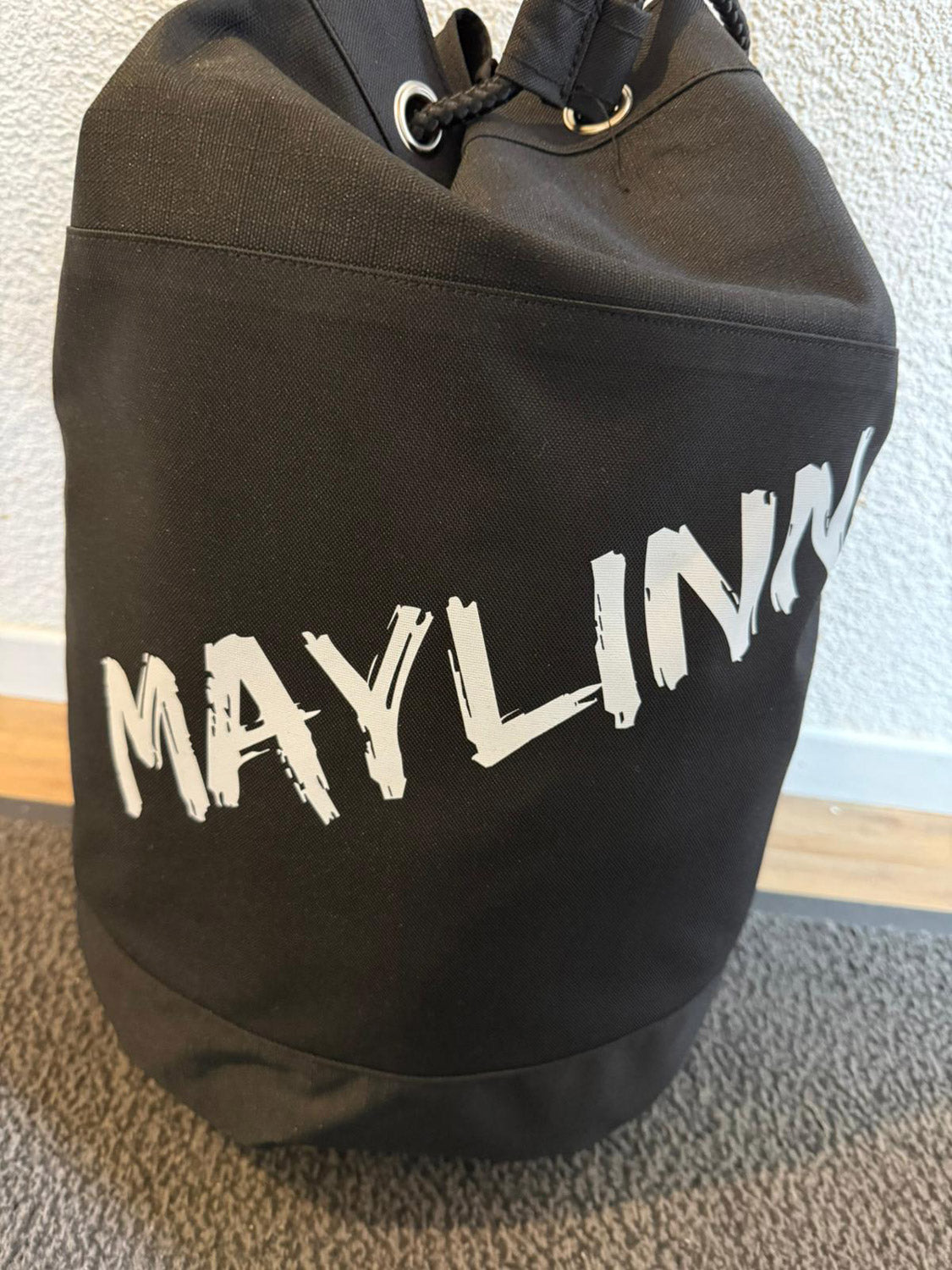 Rucksack Seesack Schwarz - Name