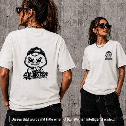 T-Shirt Shirt Duck Shut up Frontprint & Backprint | Unisex