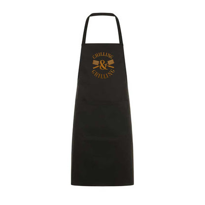 Grillschürze Schwarz - Stick - Chilling & Grilling