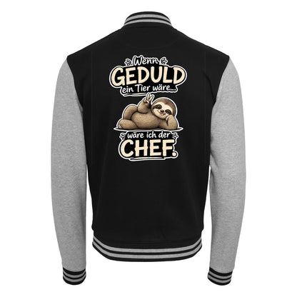 Collage Jacke - Geduld Chef Faultier Statement -  Unisex