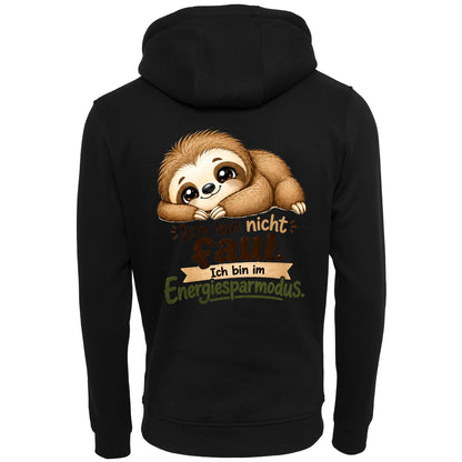 Statement Hoodie Faultier "Ich bin nicht faul... " Hoodie Backprint | Unisex