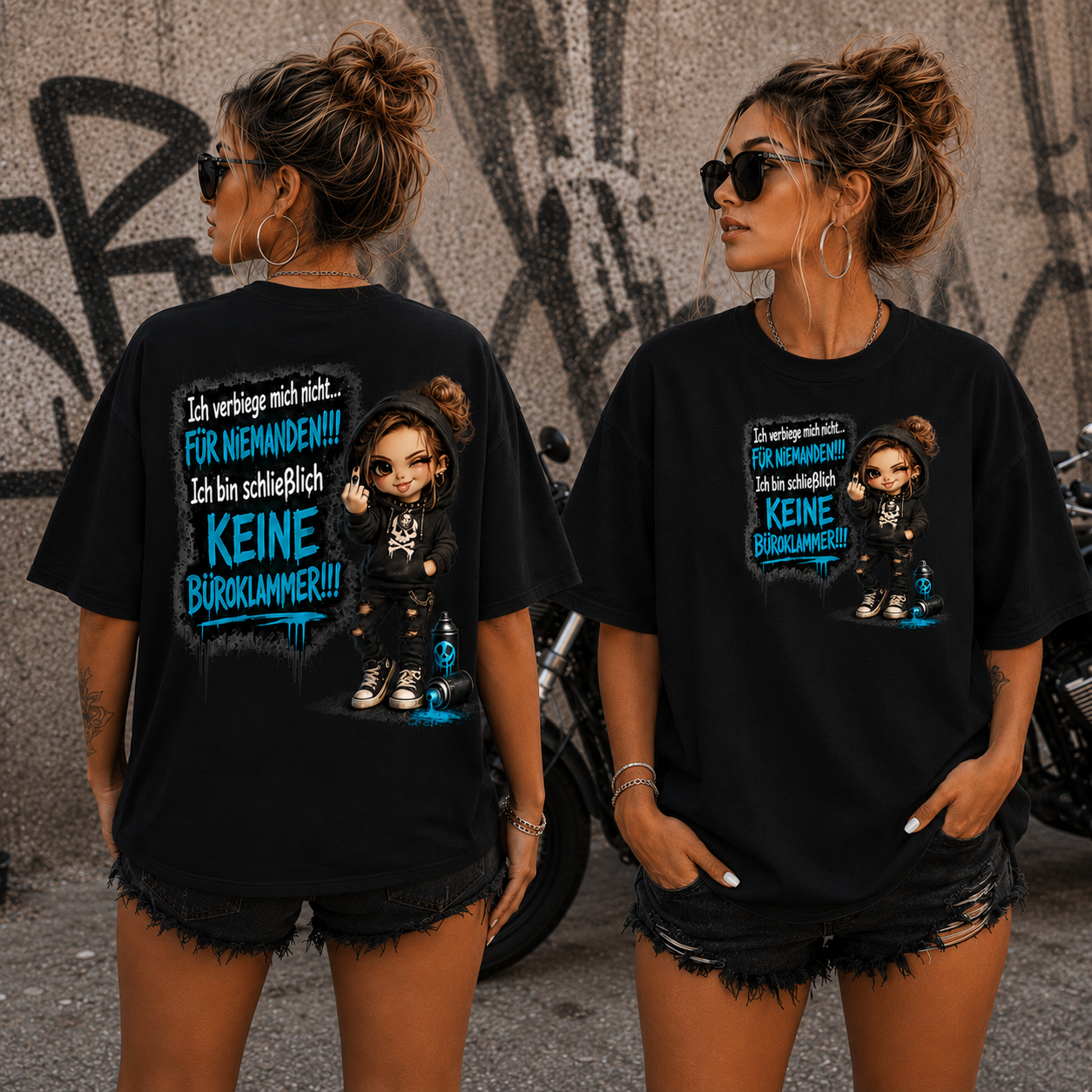 Statement T-Shirt Ich verbiege mich nicht... | Frontprint & Backprint | Unisex
