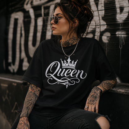 Statement Queen Krone  T-Shirt Shirt Frontprint & Backprint | Unisex