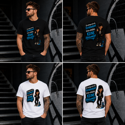 Statement T-Shirt Ich verbiege mich nicht... männlich  Frontprint & Backprint Unisex