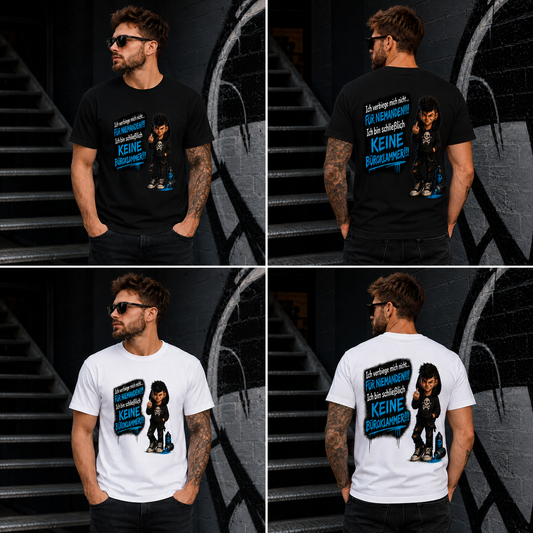 Statement T-Shirt Ich verbiege mich nicht... männlich  Frontprint & Backprint Unisex