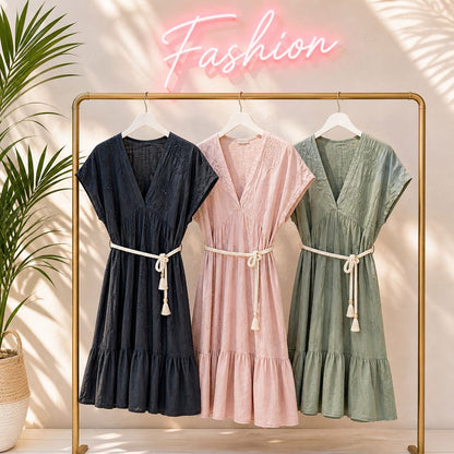 Luftiges Baumwollkleid für feminine Sommerlooks 38-44/46
