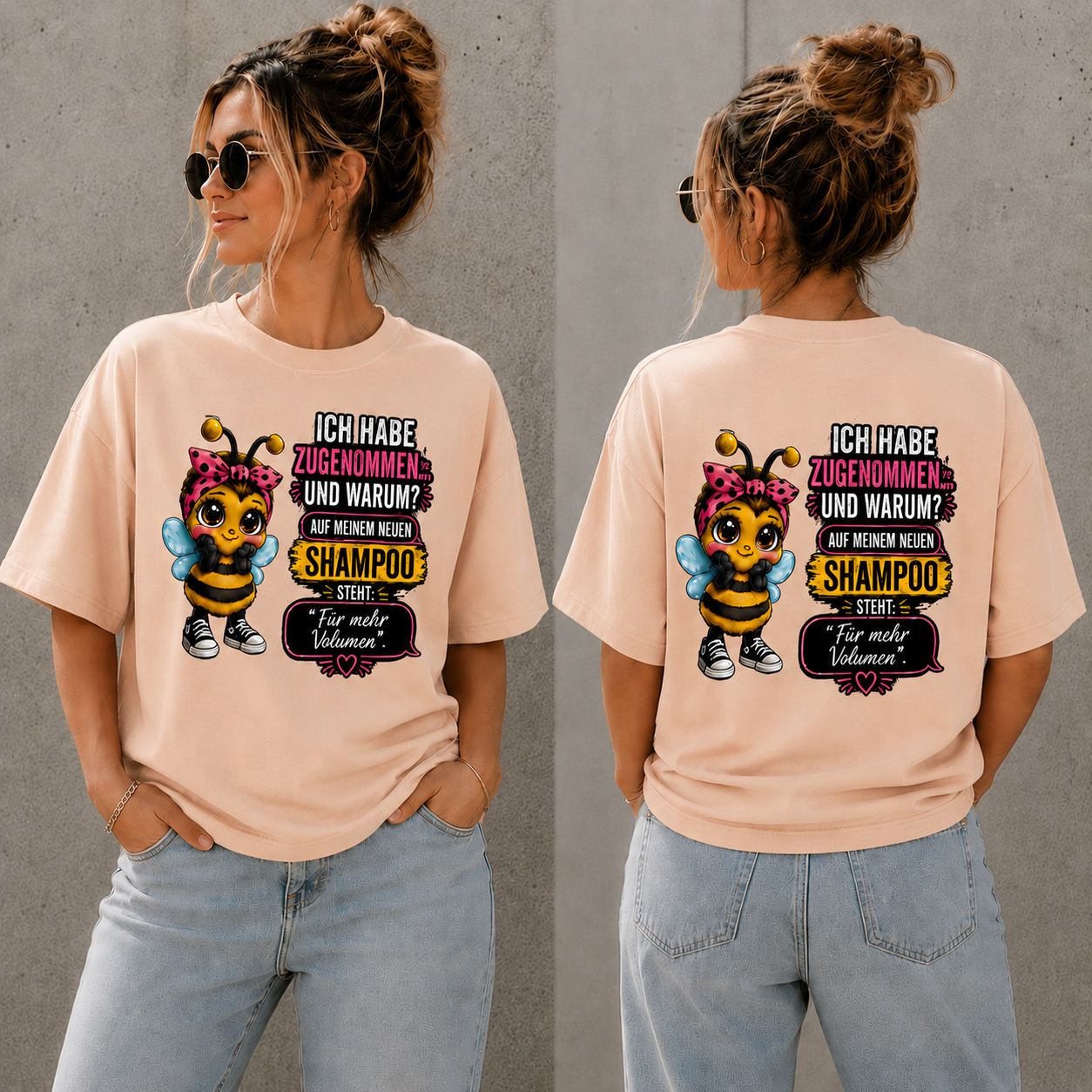 Statement T-Shirt Statement Shirt Biene Shampoo Frontprint & Backprint | Unisex
