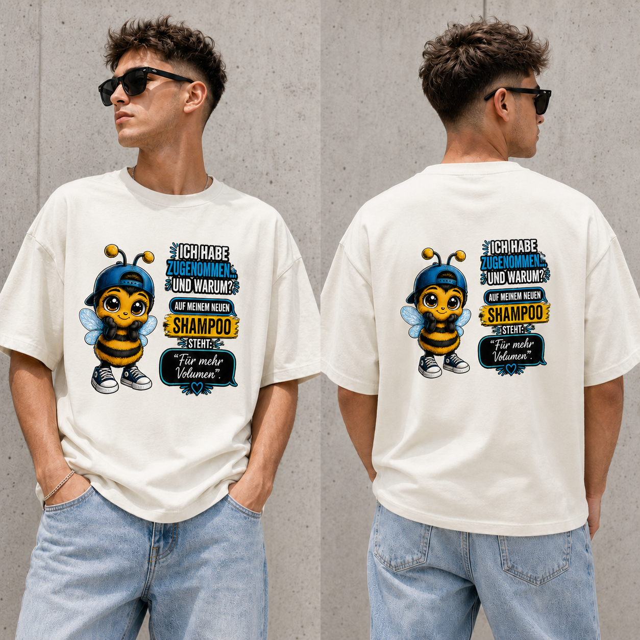 Statement T-Shirt Statement Shirt Biene Shampoo Frontprint & Backprint | Unisex