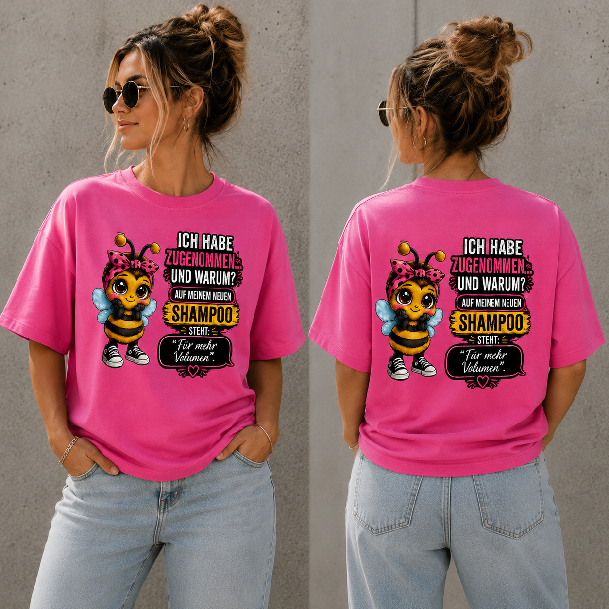 Statement T-Shirt Statement Shirt Biene Shampoo Frontprint & Backprint | Unisex