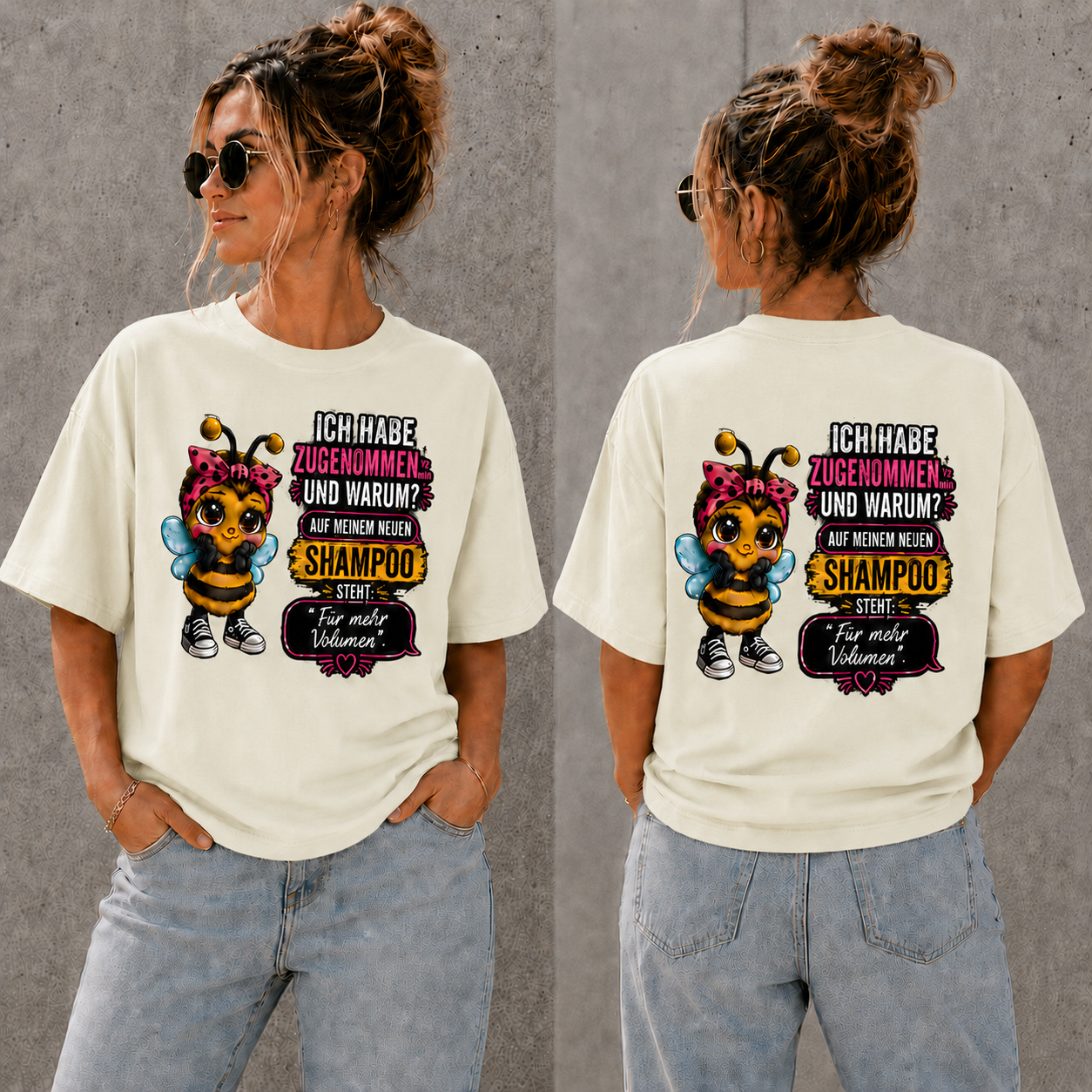 Statement T-Shirt Statement Shirt Biene Shampoo Frontprint & Backprint | Unisex
