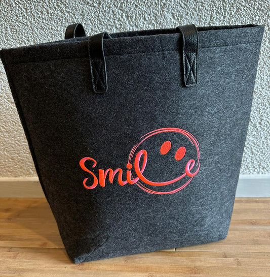 Filz Tasche Stick Pink - Smile