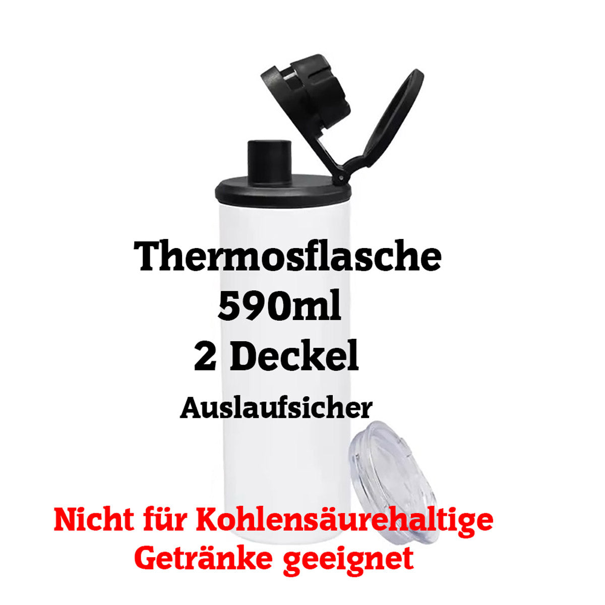 Edelstahl-Tumbler mit 2 Deckel - Sonderangebot - Marble FFF