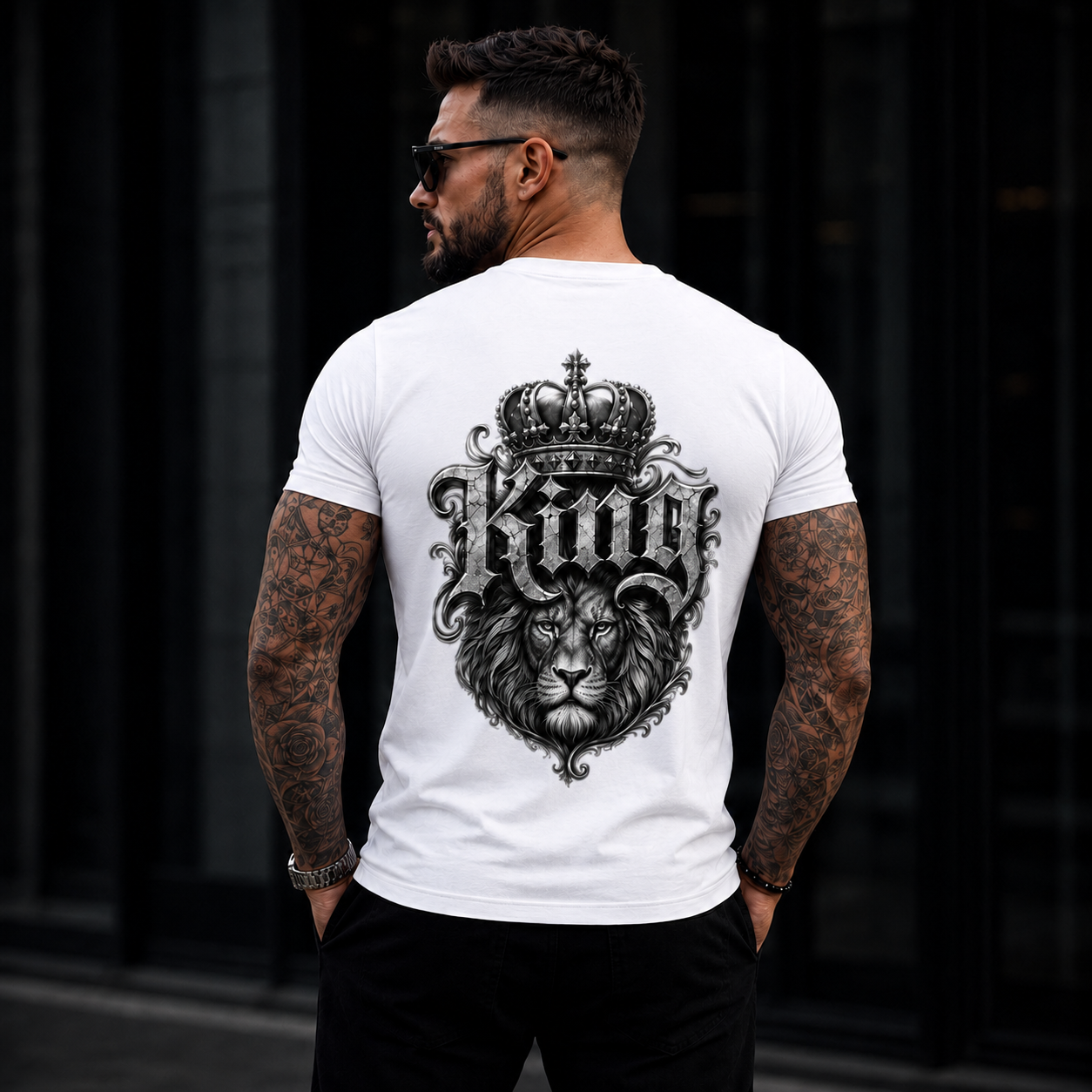 Statement King Löwe Lion  T-Shirt Shirt Frontprint & Backprint | Unisex