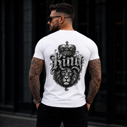 Statement King Löwe Lion  T-Shirt Shirt Frontprint & Backprint | Unisex