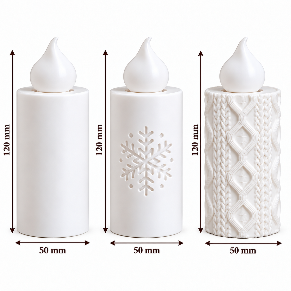 LED-Kerzenhüllen 3D-Druck – 3 Designs | Tassentussi