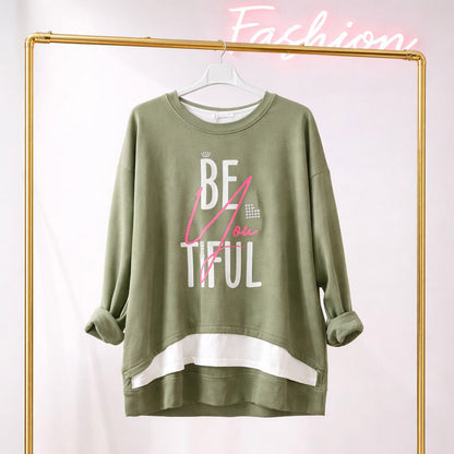 Sweatshirt mit Kapuze - Beautiful - Tragbar bis Größe 46