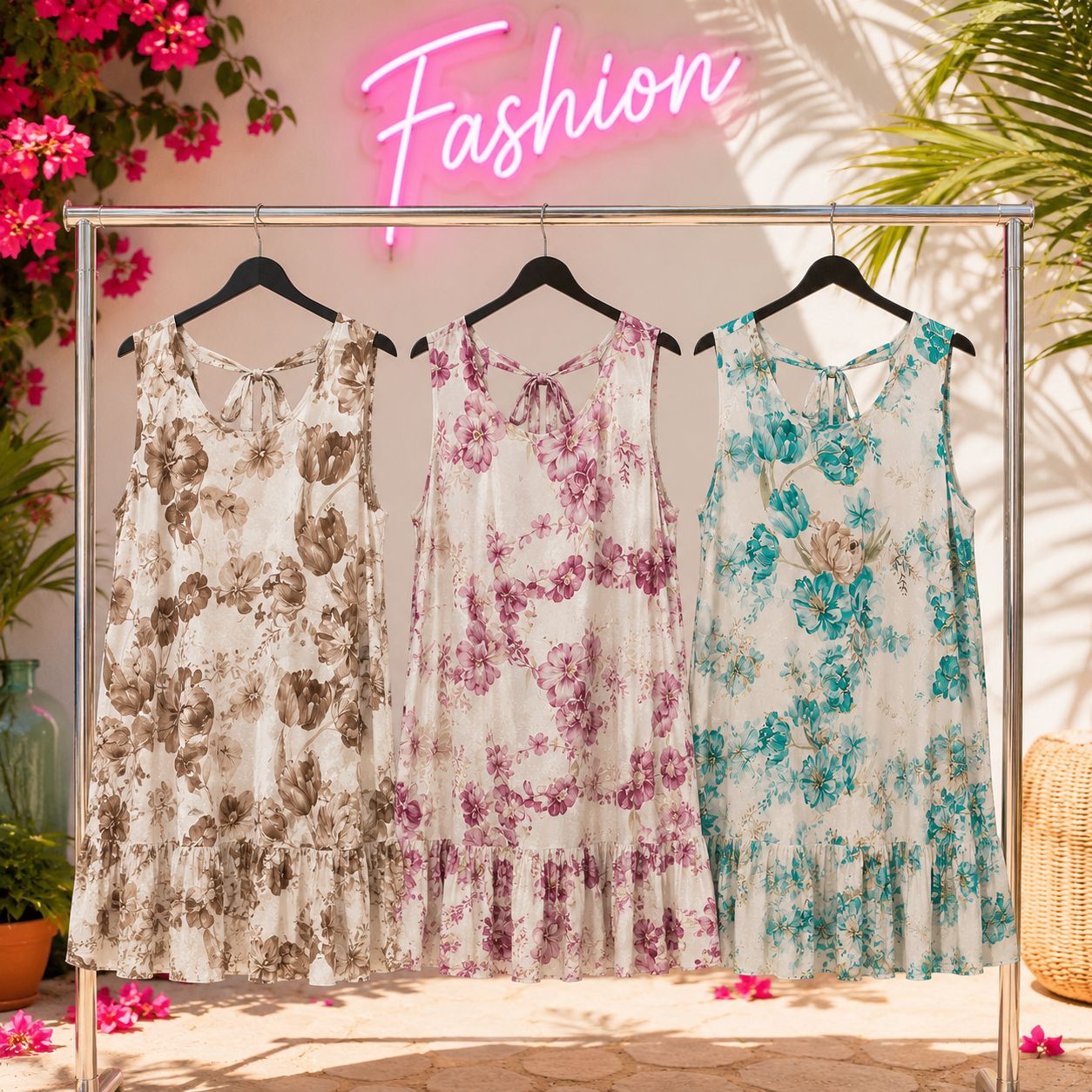 Amy - Romantisches Blumenkleid mit Wohlfühlgarantie - Tragbar von 44-48/50