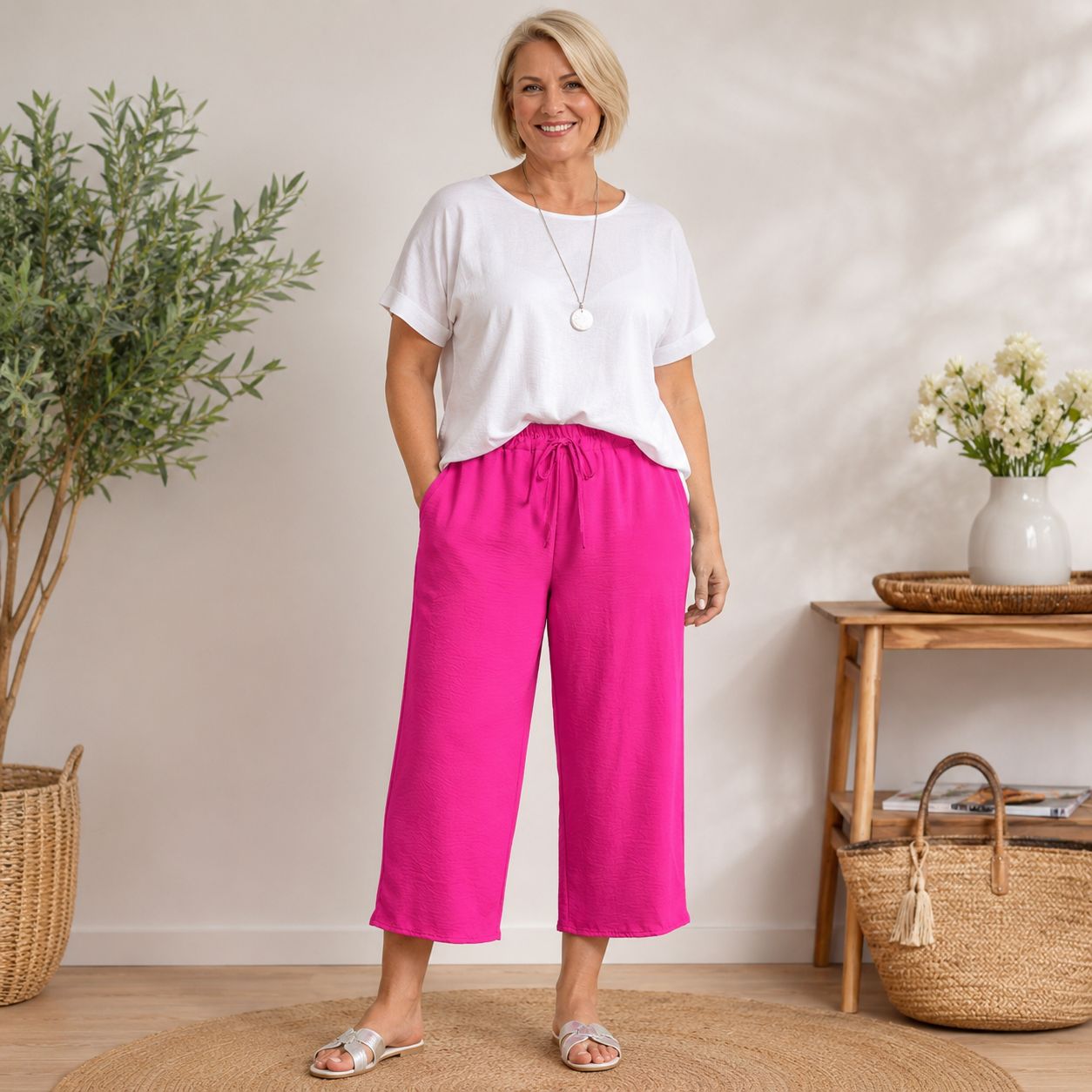 Klara - Luftig, bequem & stilvoll – Die perfekte 7/8 Hose - Tragbar von 44-48/50