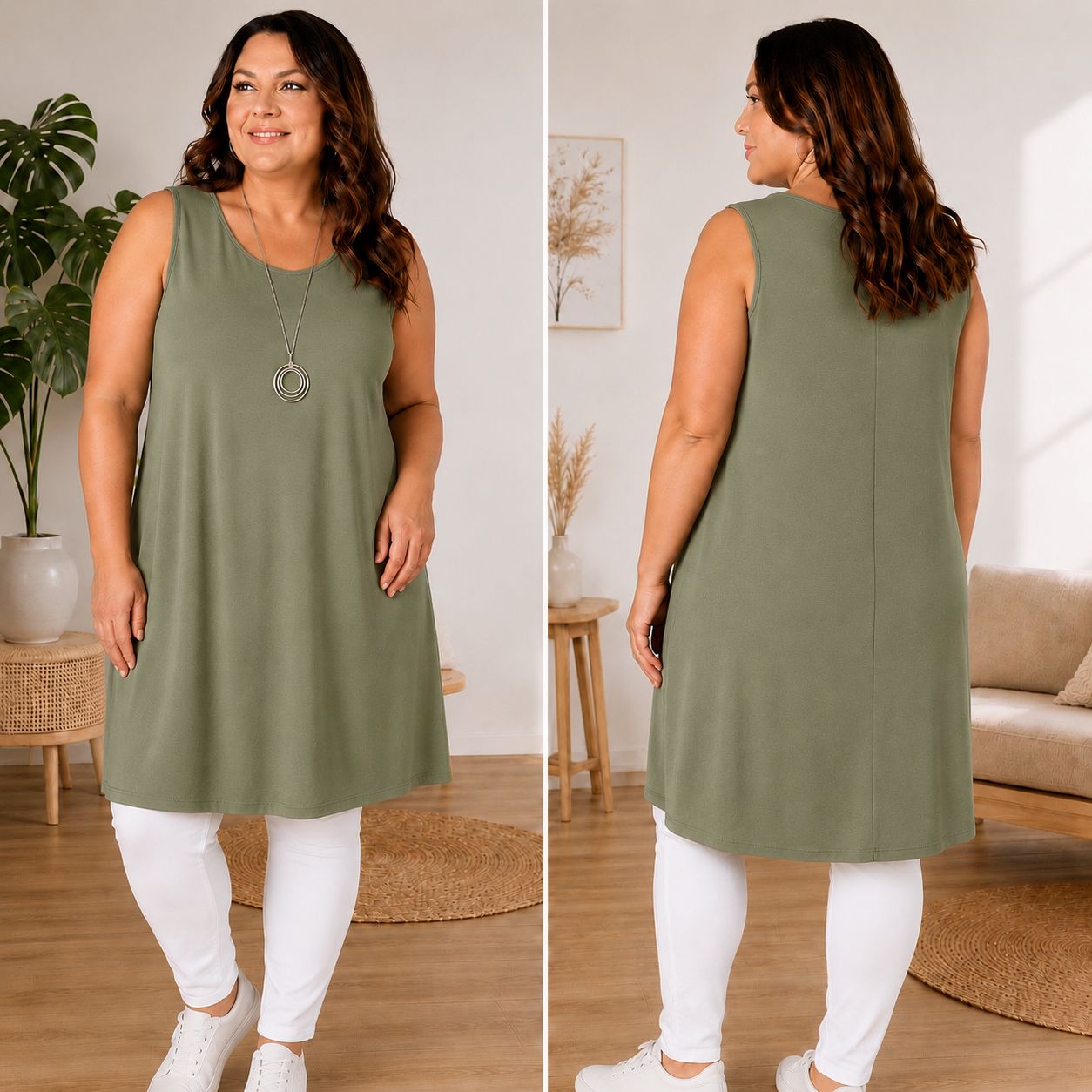Debbie - Sommer Top Tunika  - Tragbar von 46 - 54