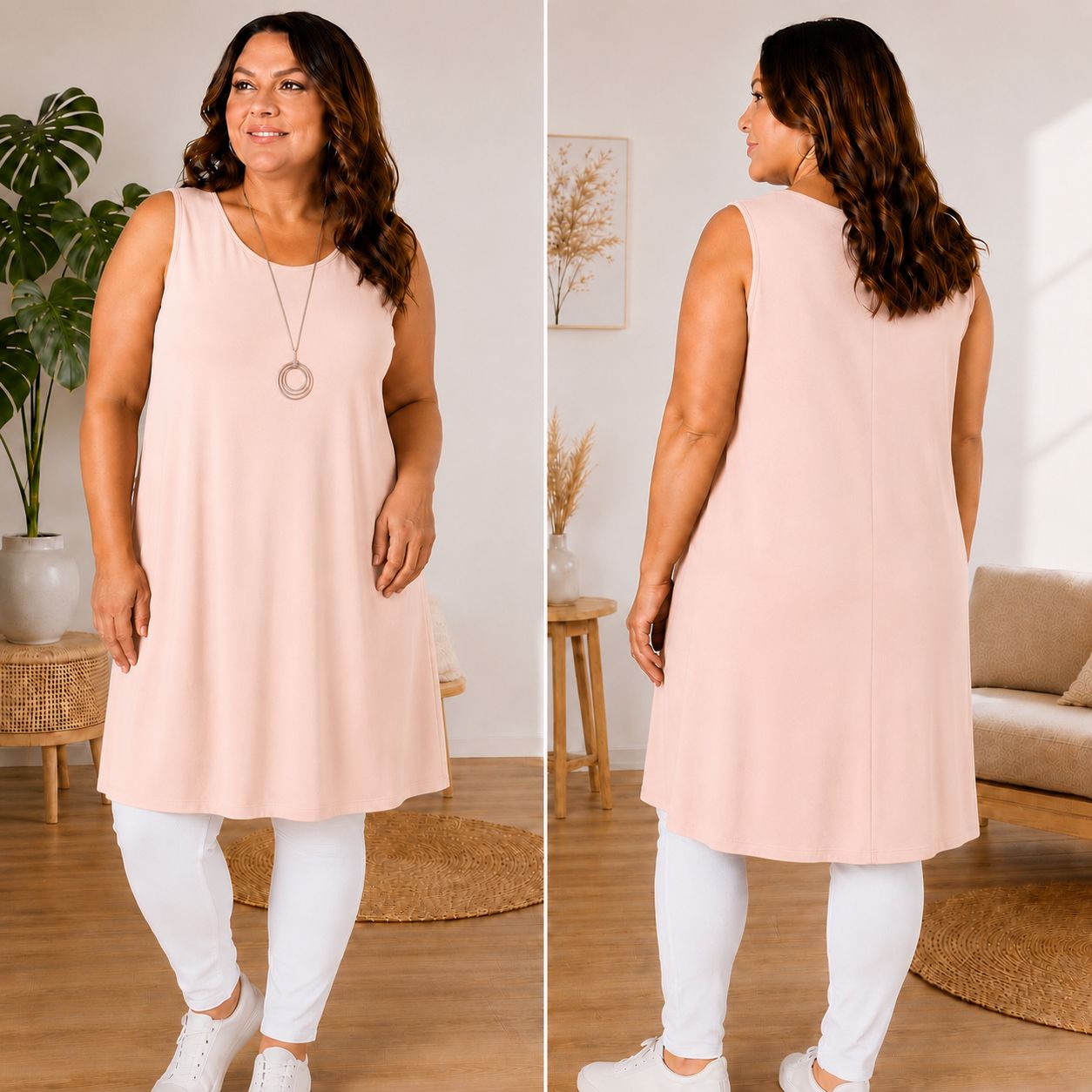 Debbie - Sommer Top Tunika  - Tragbar von 46 - 54