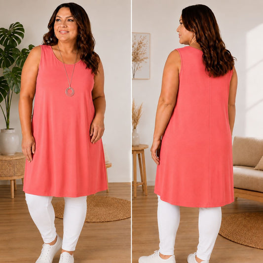 Debbie - Sommer Top Tunika  - Tragbar von 46 - 54