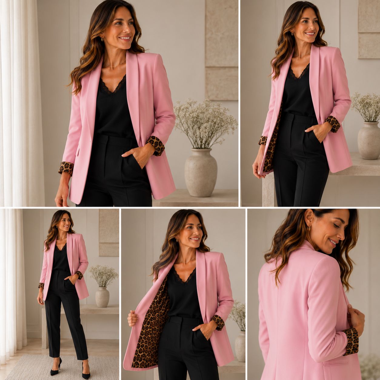 Eva -Eleganter Leo Blazer - Tragbar von 40 - 44 / 46