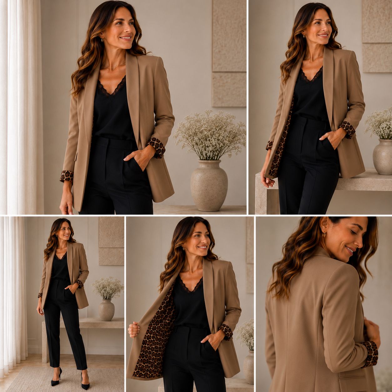 Eva -Eleganter Leo Blazer - Tragbar von 40 - 44 / 46