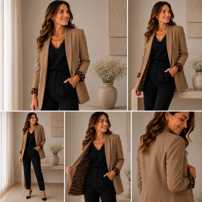 Eva -Eleganter Leo Blazer - Tragbar von 40 - 44 / 46