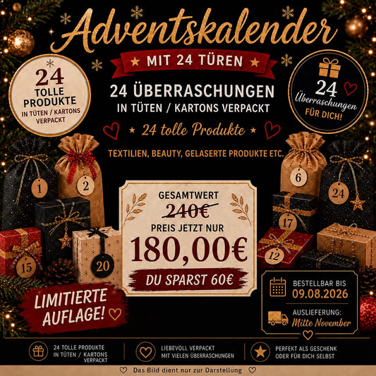 Adventskalender 2026 - 24 Produkte - Limitierte Auflage - bestellbar bis 09.08.2026