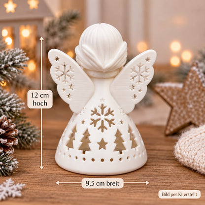 Winterengel mit LED-Licht | 3D Weihnachtsdeko