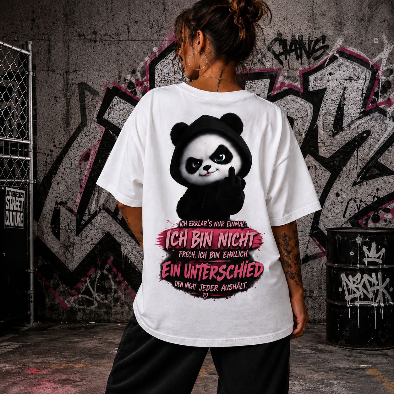 Panda Statement Shirt – Ich bin nicht frech, ich bin ehrlich