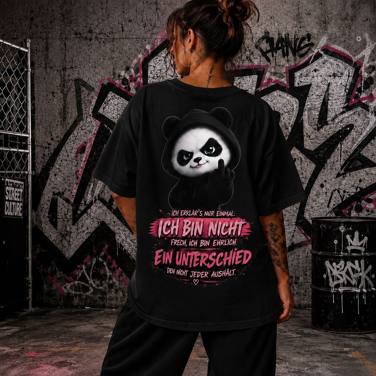 Panda Statement Shirt – Ich bin nicht frech, ich bin ehrlich