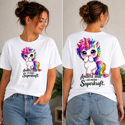 Statement Shirt „Anders sein ist meine Superkraft“