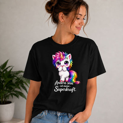 Statement Shirt „Anders sein ist meine Superkraft“