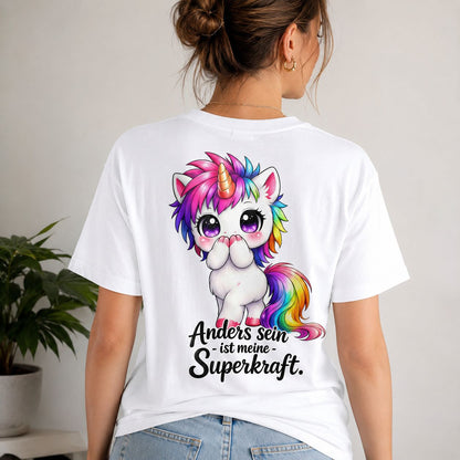 Statement Shirt „Anders sein ist meine Superkraft“