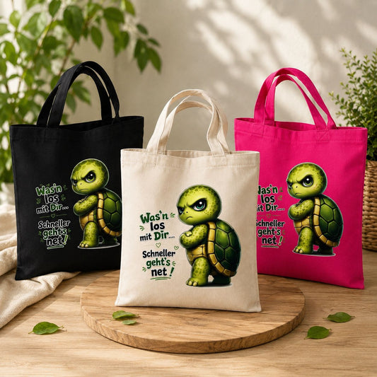 Statement Tasche Baumwolle Schildkröte Was´n los mit dir...