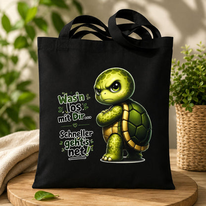 Statement Tasche Baumwolle Schildkröte Was´n los mit dir...