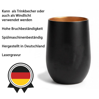 Windlicht Trinkglas - Scheiss auf Valentinstag - Personalisierbar