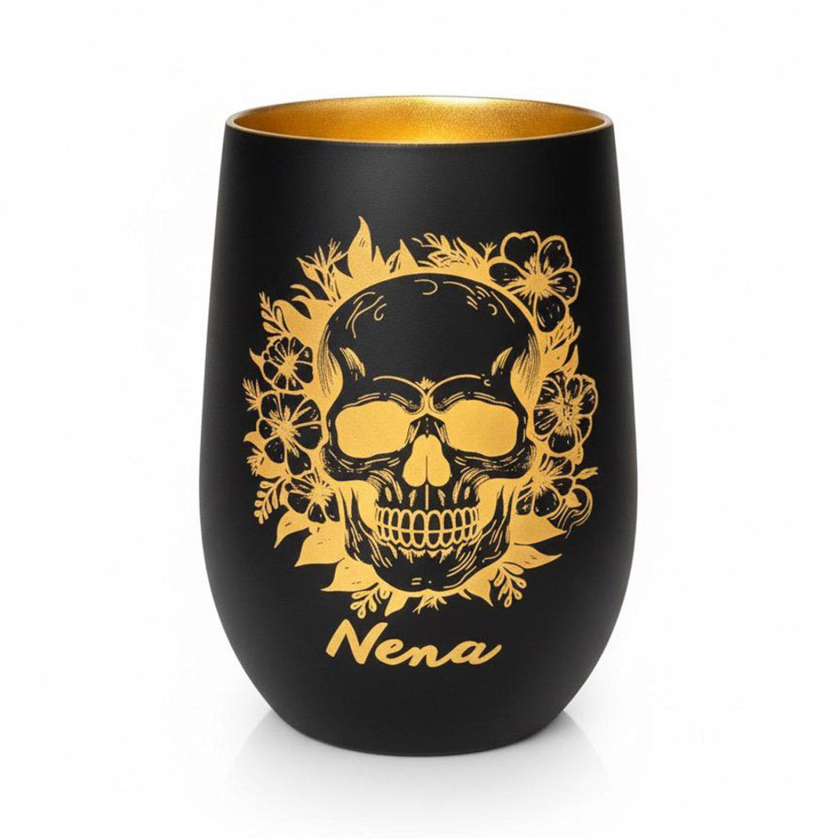 Windlicht Trinkglas - Skull Totenkopf