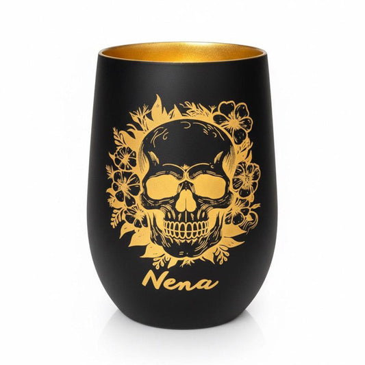 Windlicht Trinkglas - Skull Totenkopf