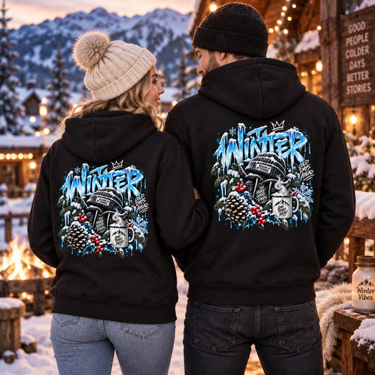 Winter Zip-Hoodie mit Backprint | Unisex | Tassentussi