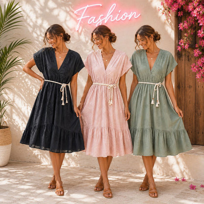 Luftiges Baumwollkleid für feminine Sommerlooks 38-44/46