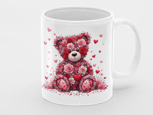 Tasse - Bär Blumen