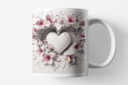 Tasse - 3D Heart brocken