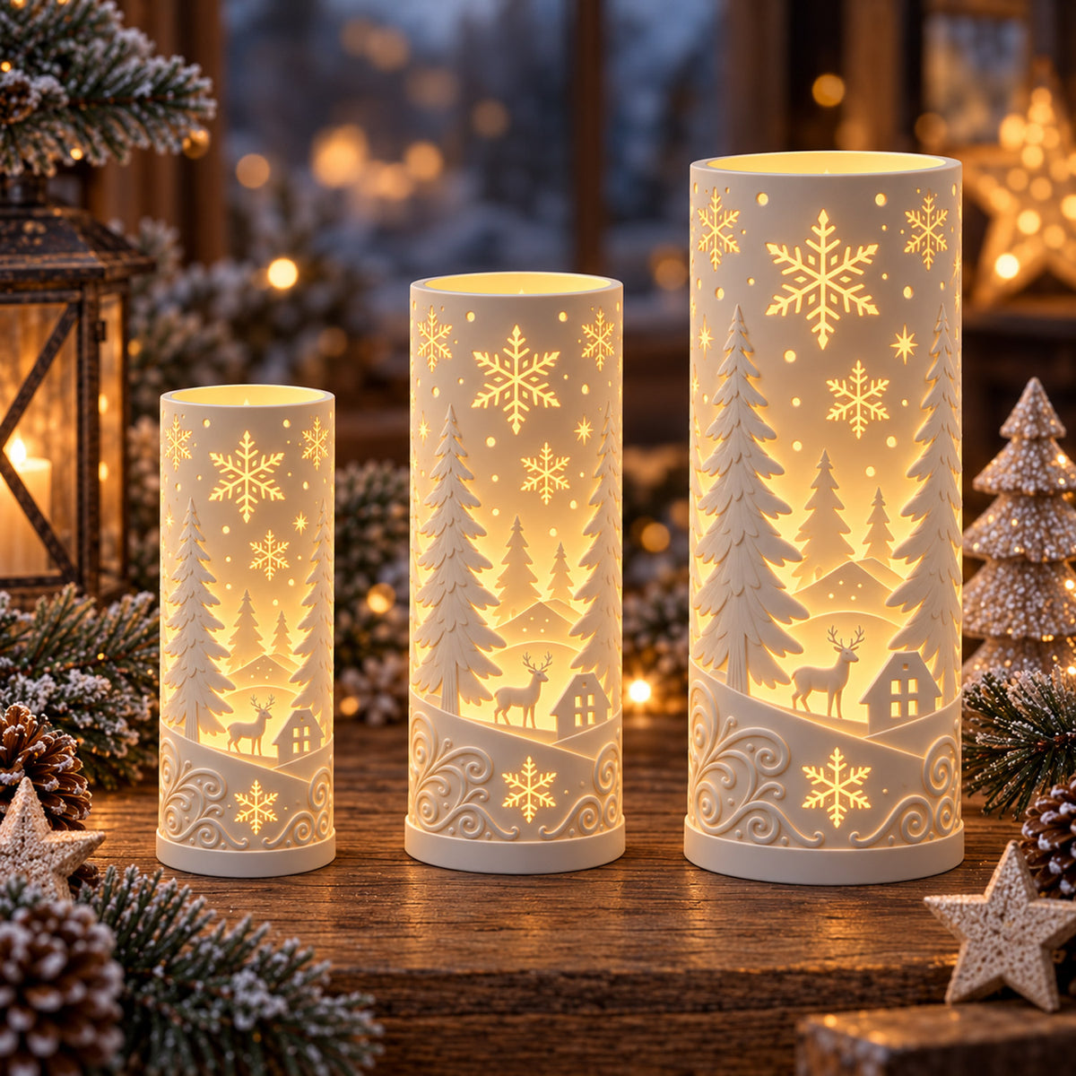 Winterwindlicht 3D-Druck aus PLA | LED Deko