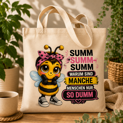 Statement Tasche Baumwolle Biene Dumm weiblich