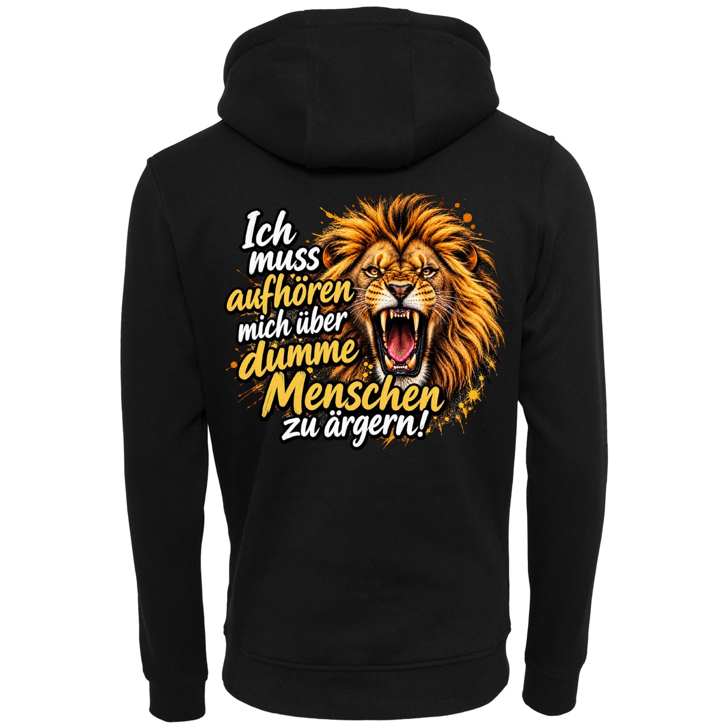Zip-Hoodie mit Löwen-Statement mit  Backprint