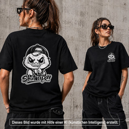 T-Shirt Shirt Duck Shut up Frontprint & Backprint | Unisex