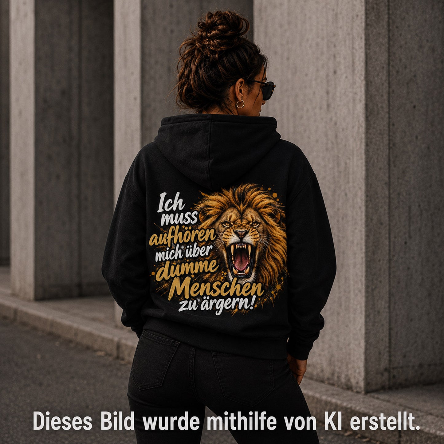 Hoodie Löwe Menschen Statement Unisex