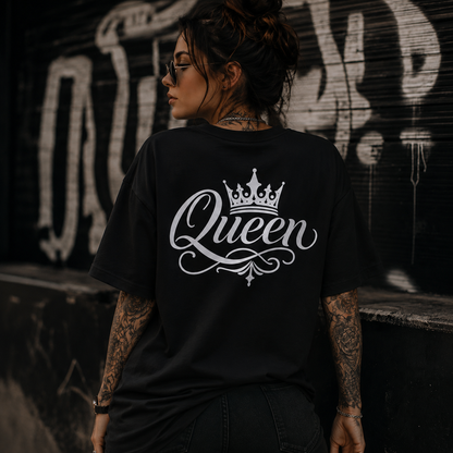 Statement Queen Krone  T-Shirt Shirt Frontprint & Backprint | Unisex